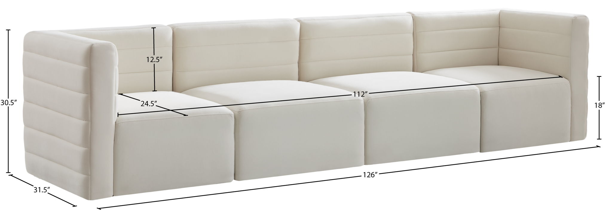 Quincy - Modular 4 Seat Sofa