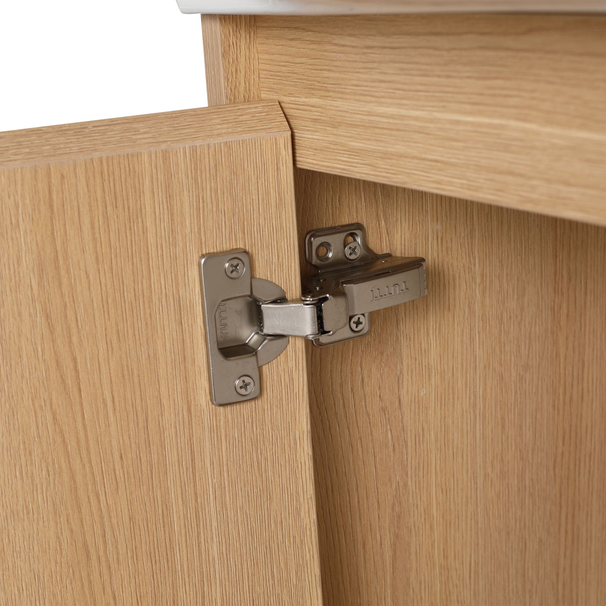 26" Wall Mounted Bathroom Vanity With Sink & Soft Close Door - Oak