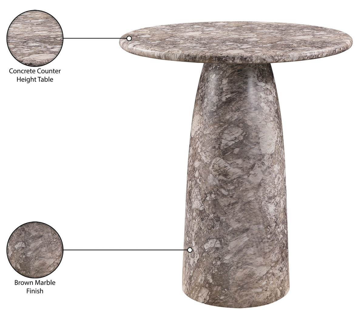Cosenza - Concrete Indoor / Outdoor Counter Height Table