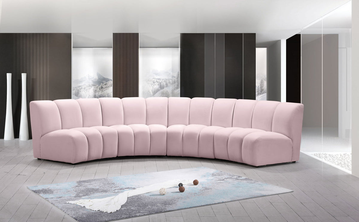 Infinity - 4 Piece Velvet Modular Sectional