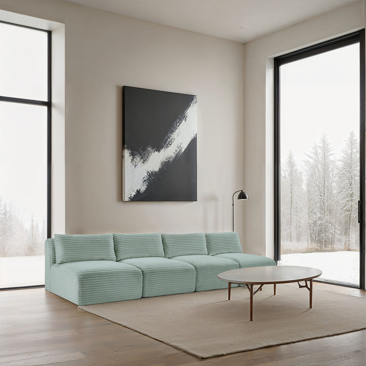 Shaggy - 4 Seat Modular Armless Sofa