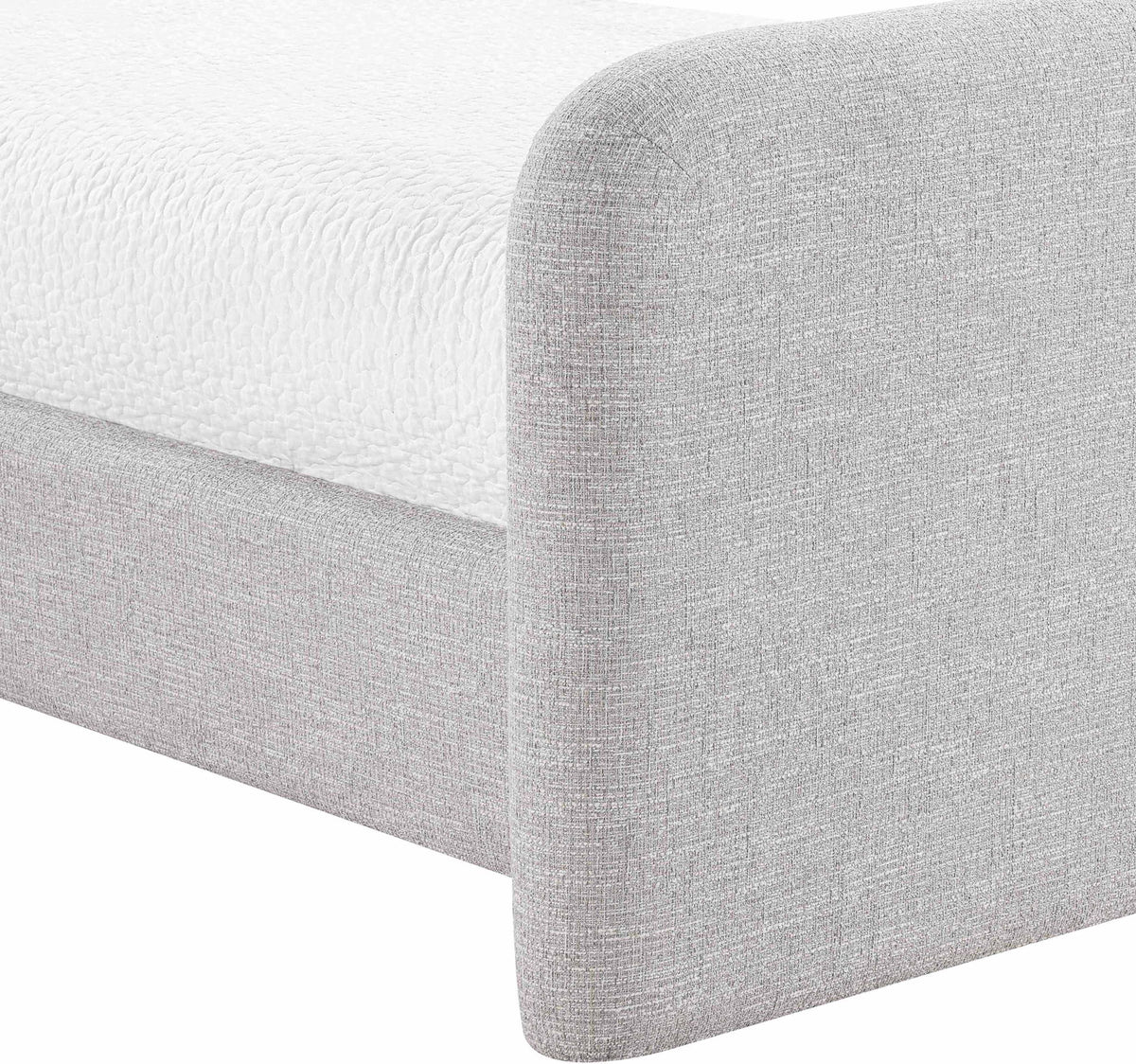 Fira - Linen Textured Fabric Upholstered Bed