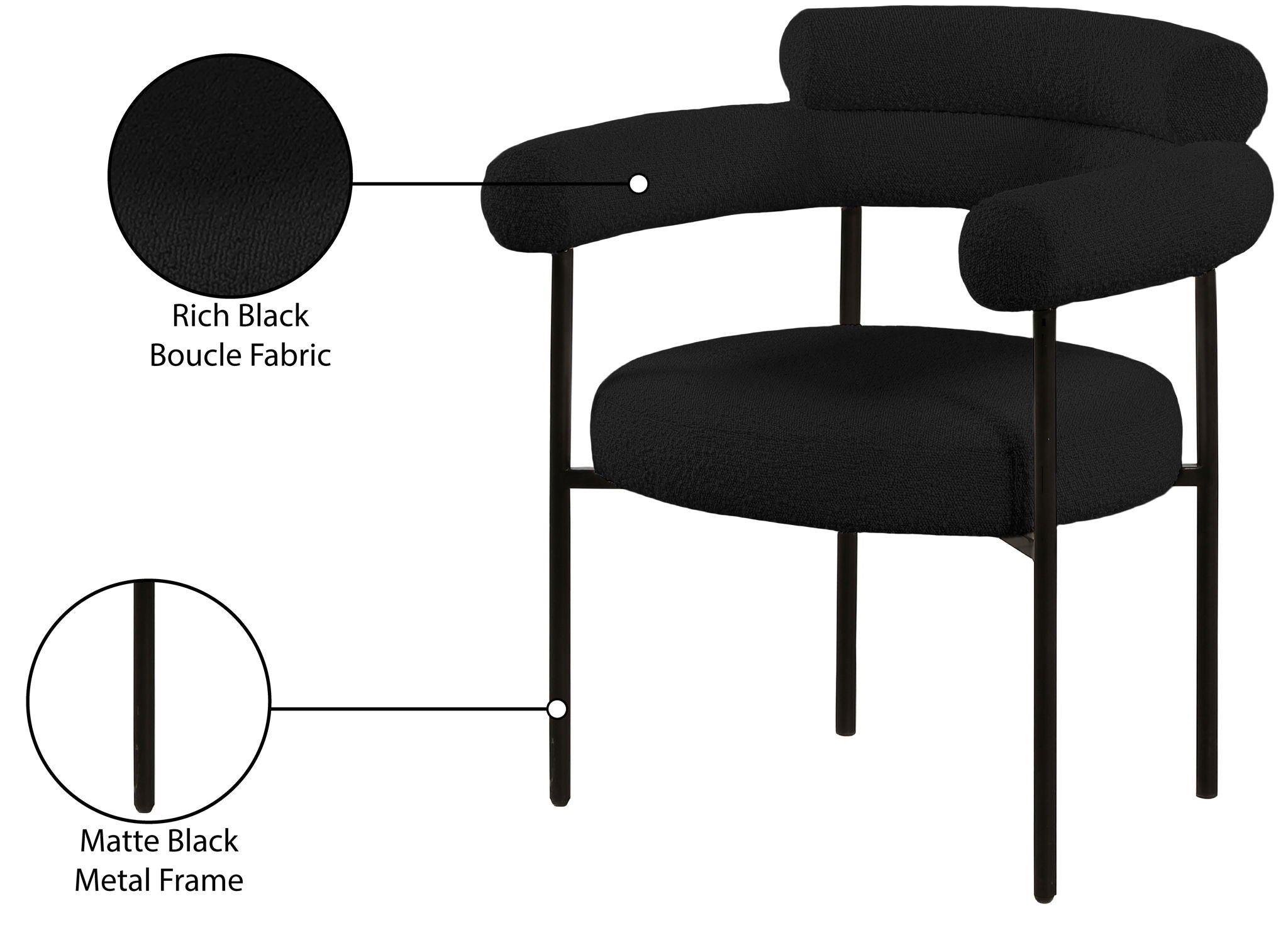 Blake - Dining Chair With Black Legs (Set of 2)