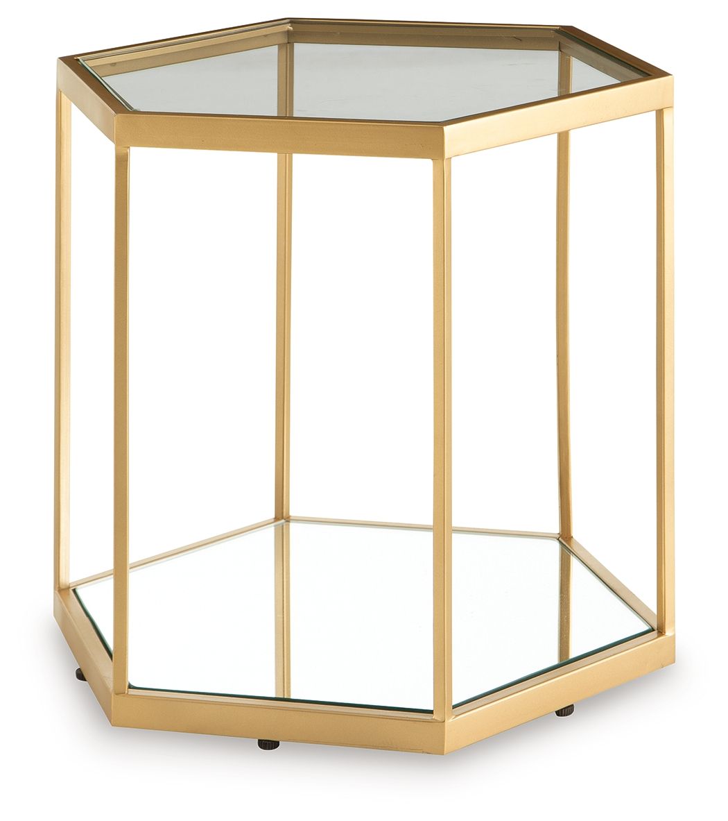 Veerwick - Accent Cocktail Table - Gold Finish
