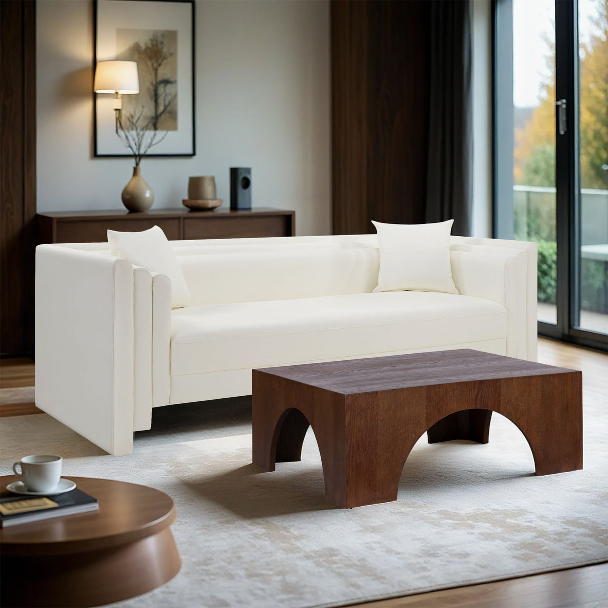 Everett - Vegan Leather Upholstered Sofa