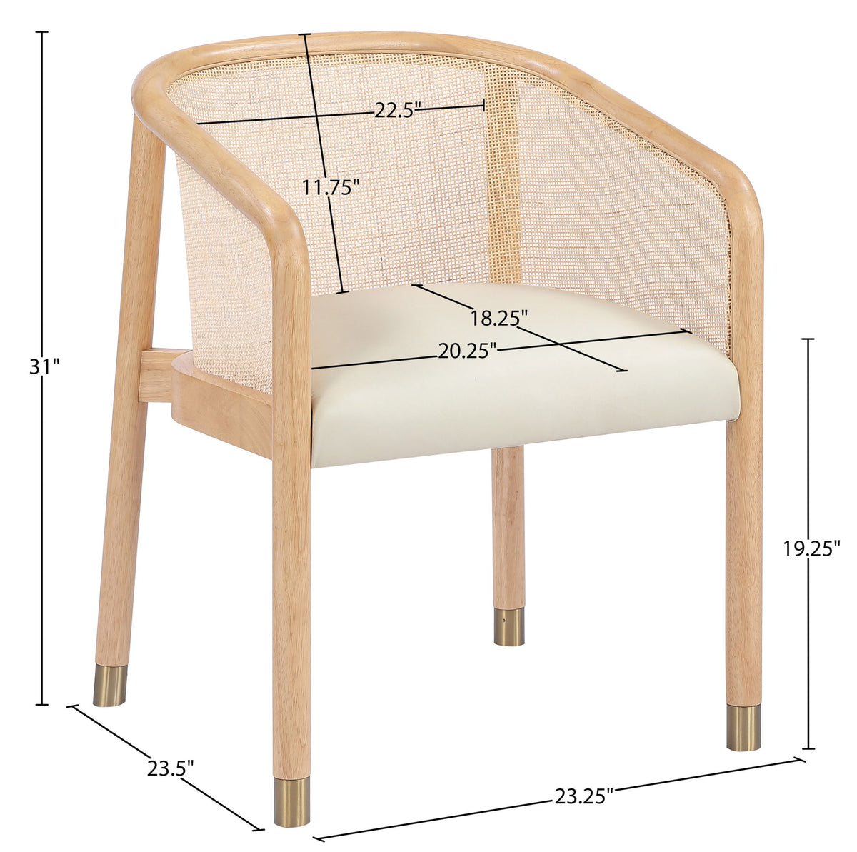 Sylvan - Vegan Leather Dining Chair (Set of 2) - Natural Frame