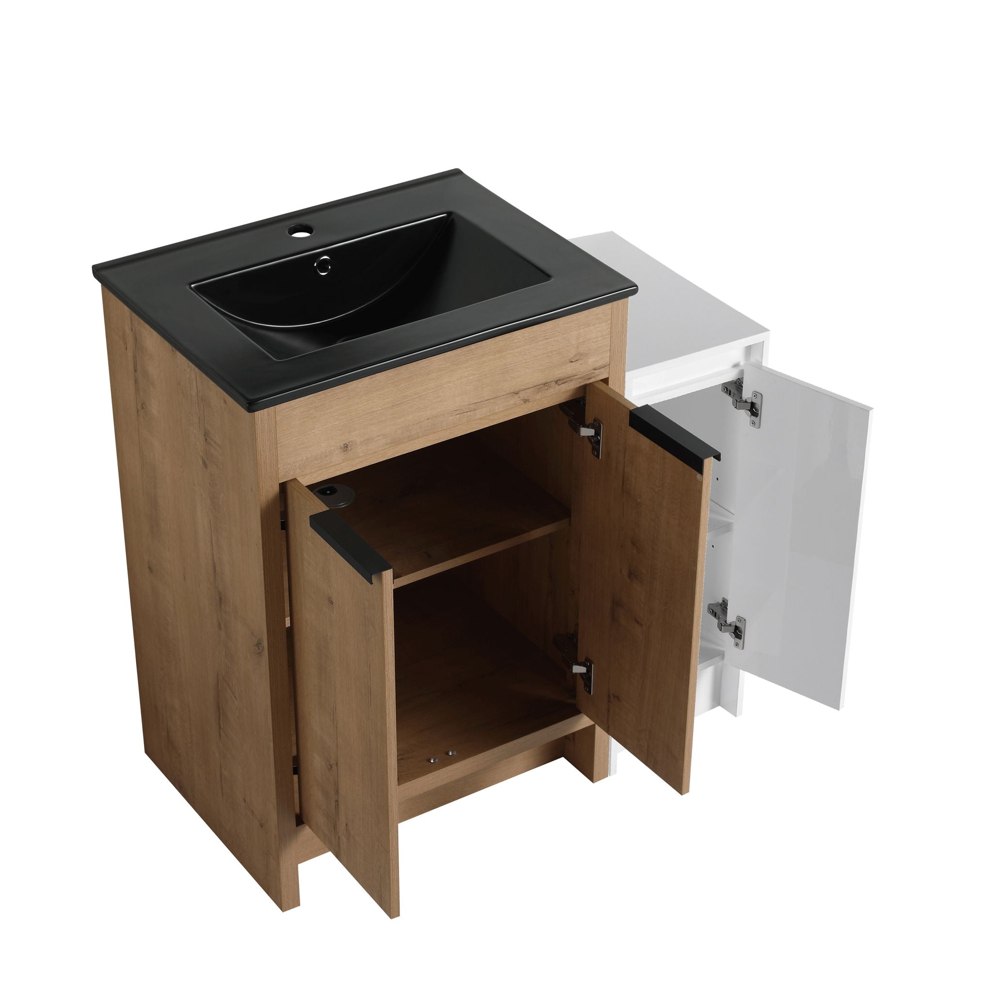 Freestanding Bathroom Vanity & Sink And Storage Cabinets, Soft Closing Doors