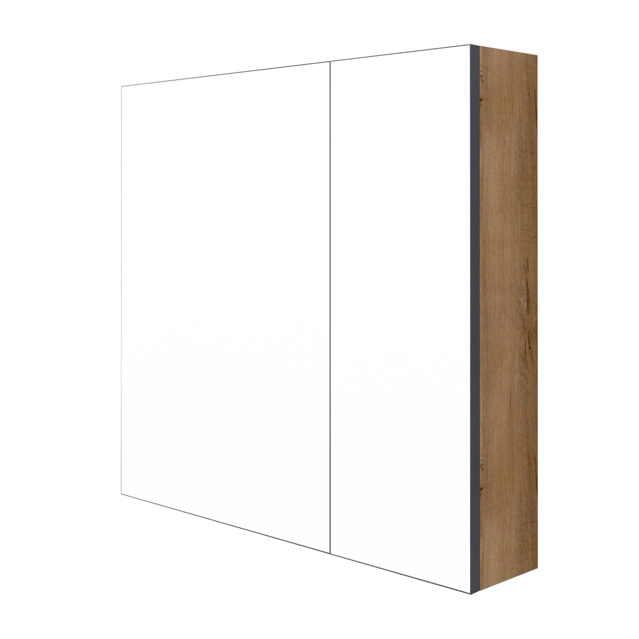 29.63" Wall Mounted Cabinet With Adjustable Shelves Storage Cabinet For Bathroom - Imitative Oak
