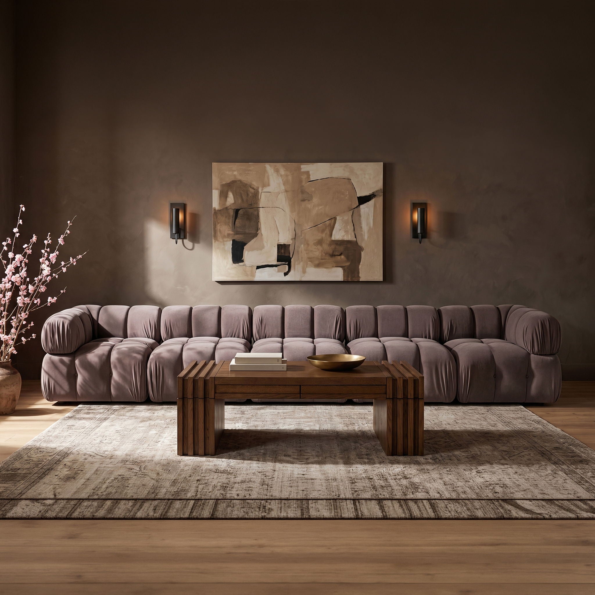 Orin - Fabric Velvet 5 Piece Modular Sofa