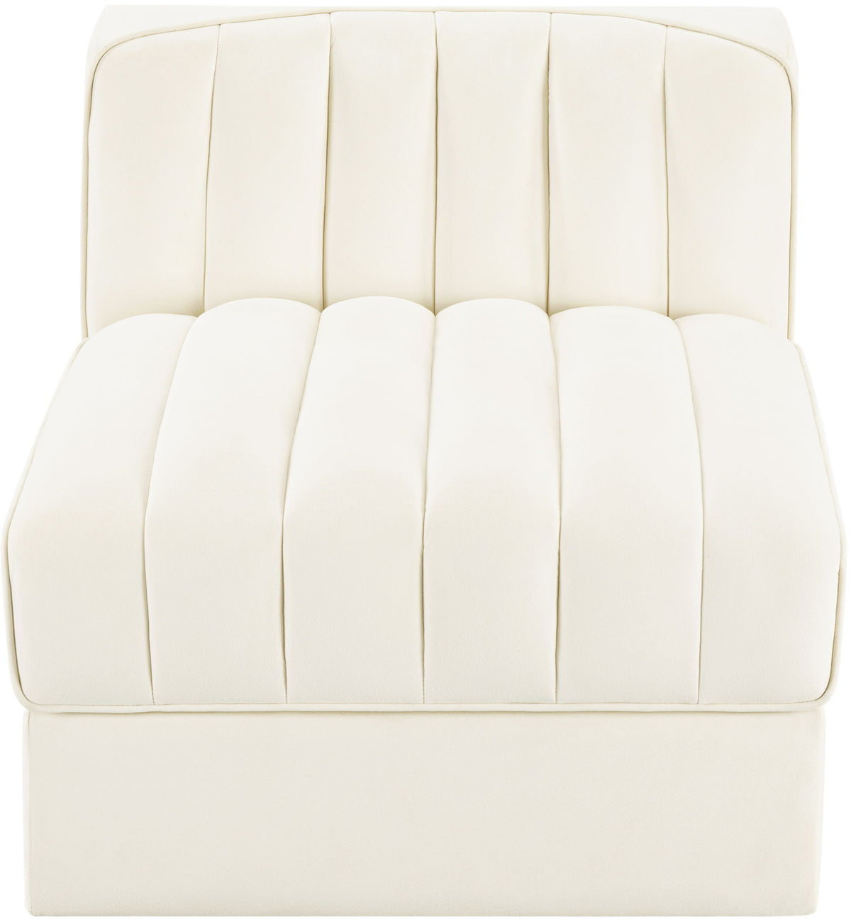 Rummi - Velvet Performance Fabric Upholstered Modular Armless Chair