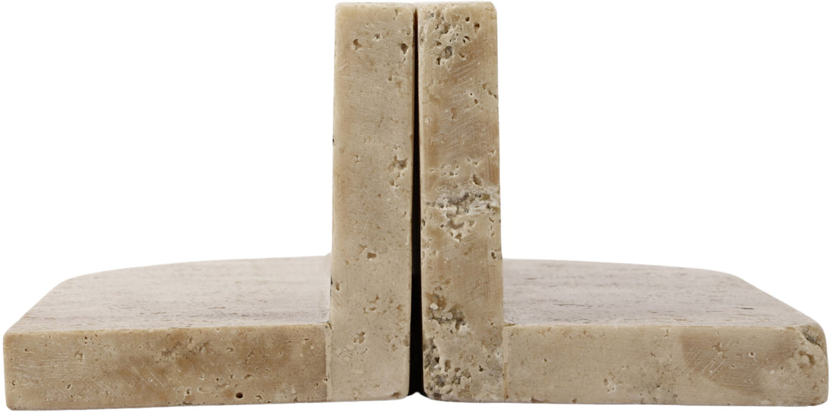 Dufresne - Genuine Marble Bookend - Travertine