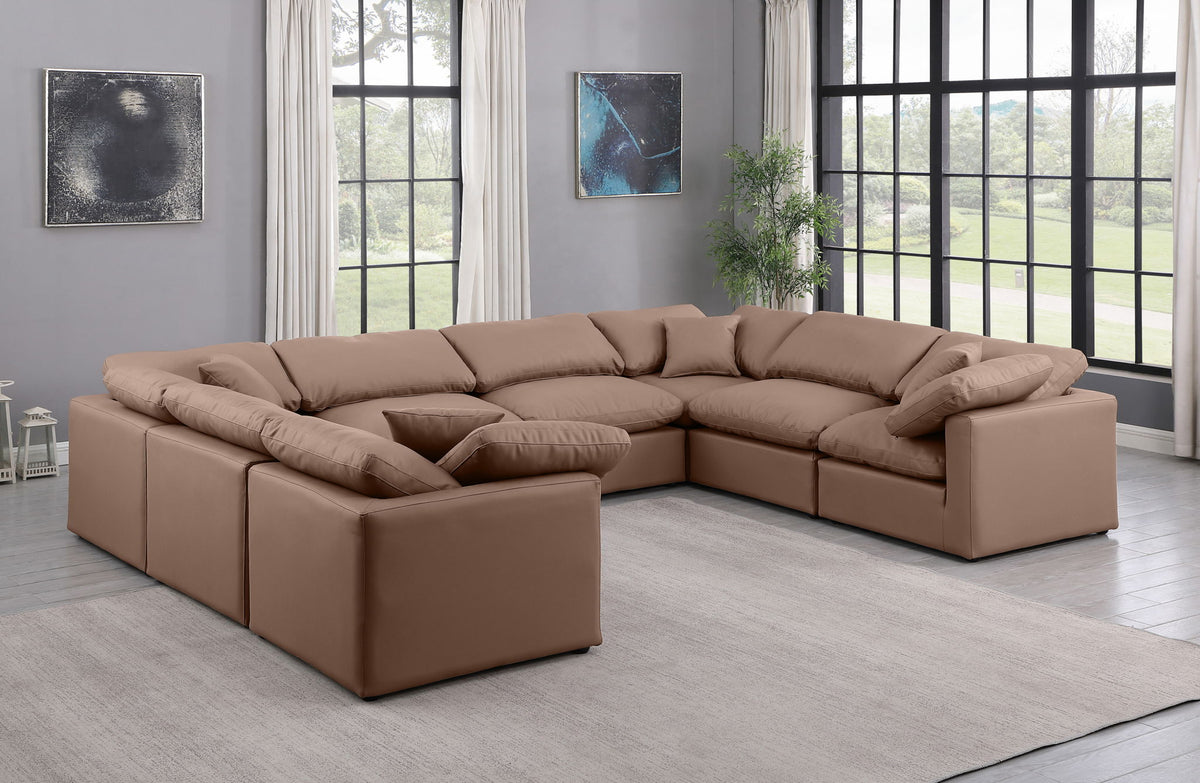 Indulge - Faux Leather 8 Piece Modular Sectional