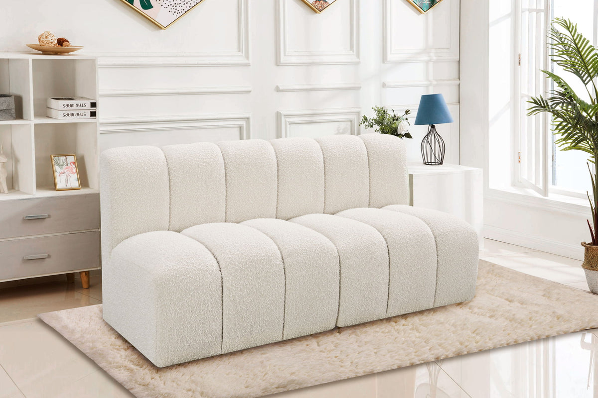 Arc - Boucle Fabric 2 Seats Modular Sofa