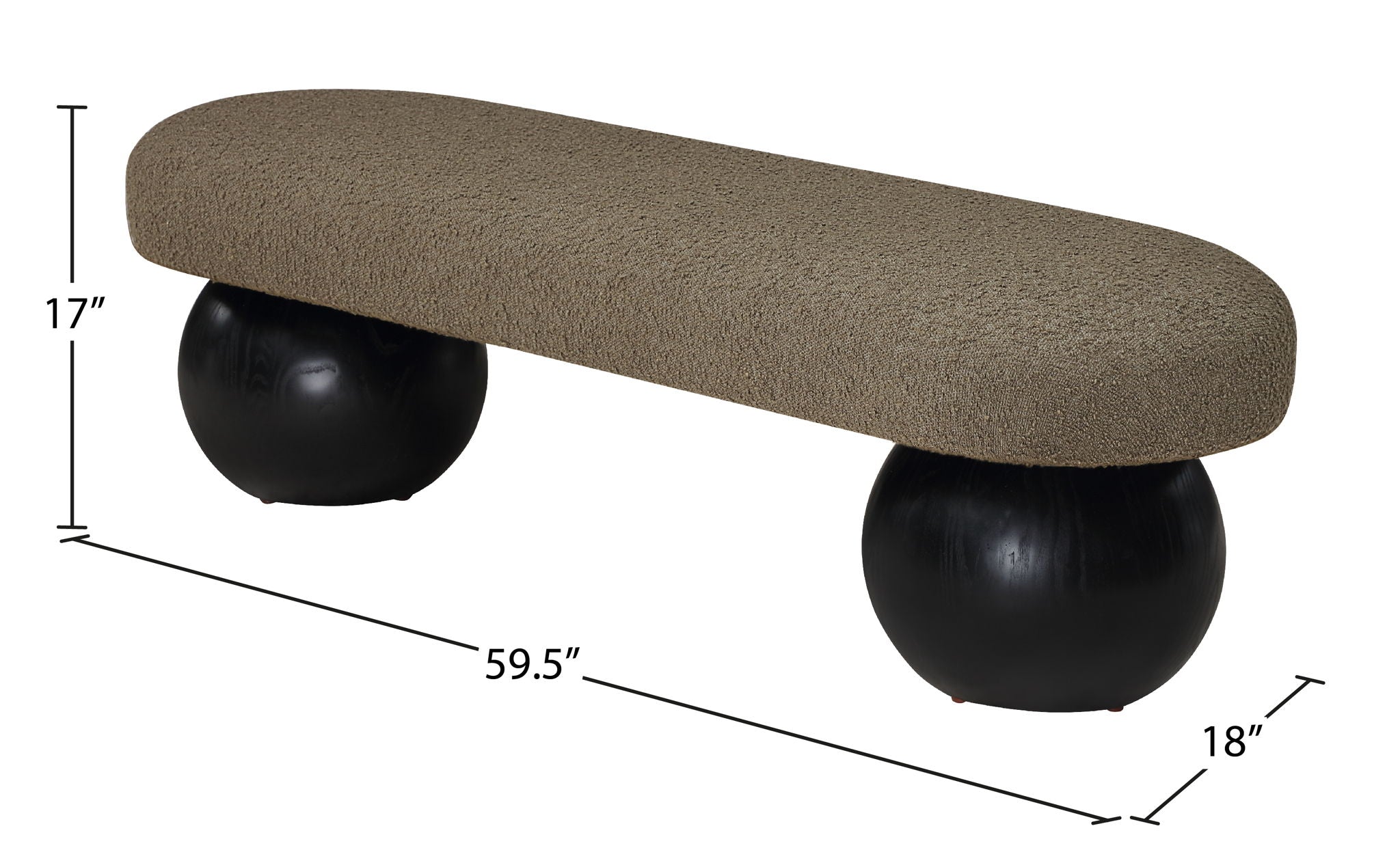 Bowie - Bench - Black Legs