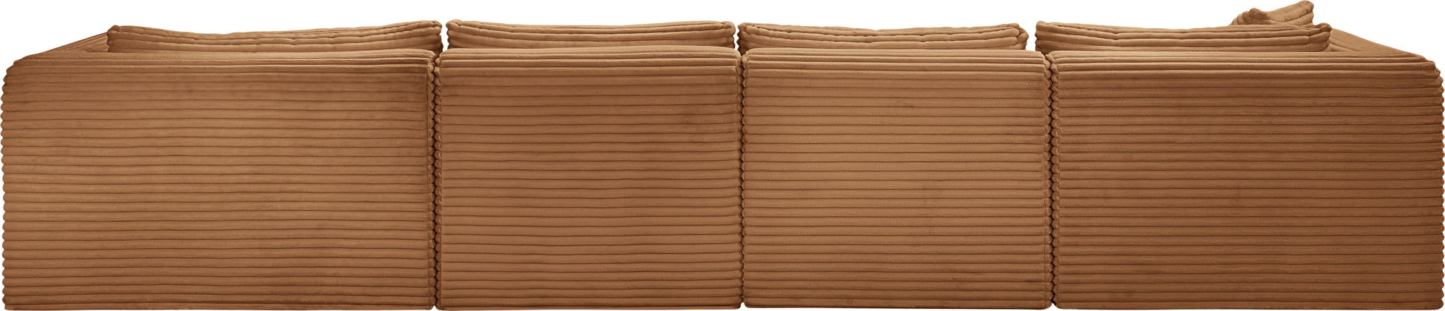 Shaggy - Fabric 5 Piece Modular Sectional With Chaise And Ottoman