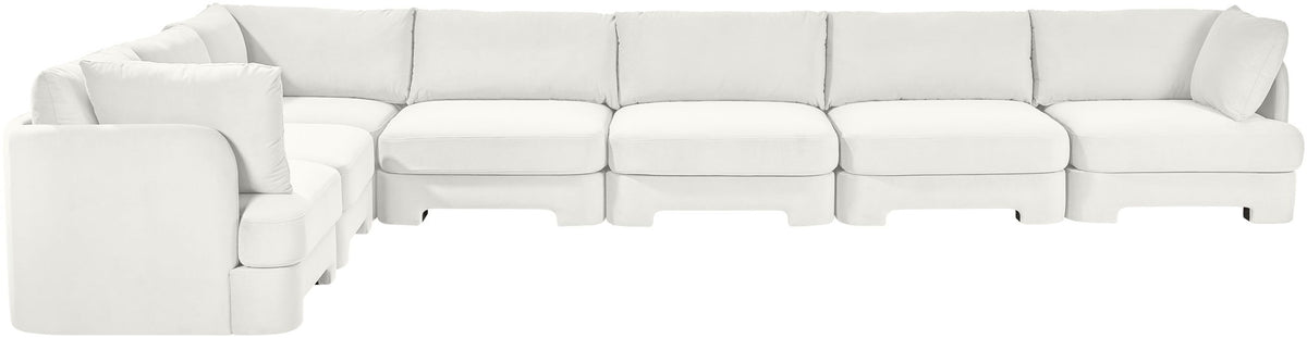 Hammond - Velvet Performance Fabric Upholstered 7 Piece Sectional