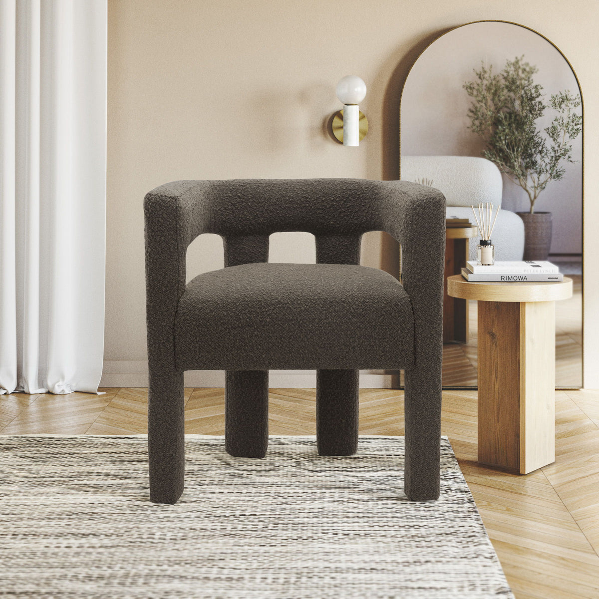 Athena - Boucle Fabric Dining Chair
