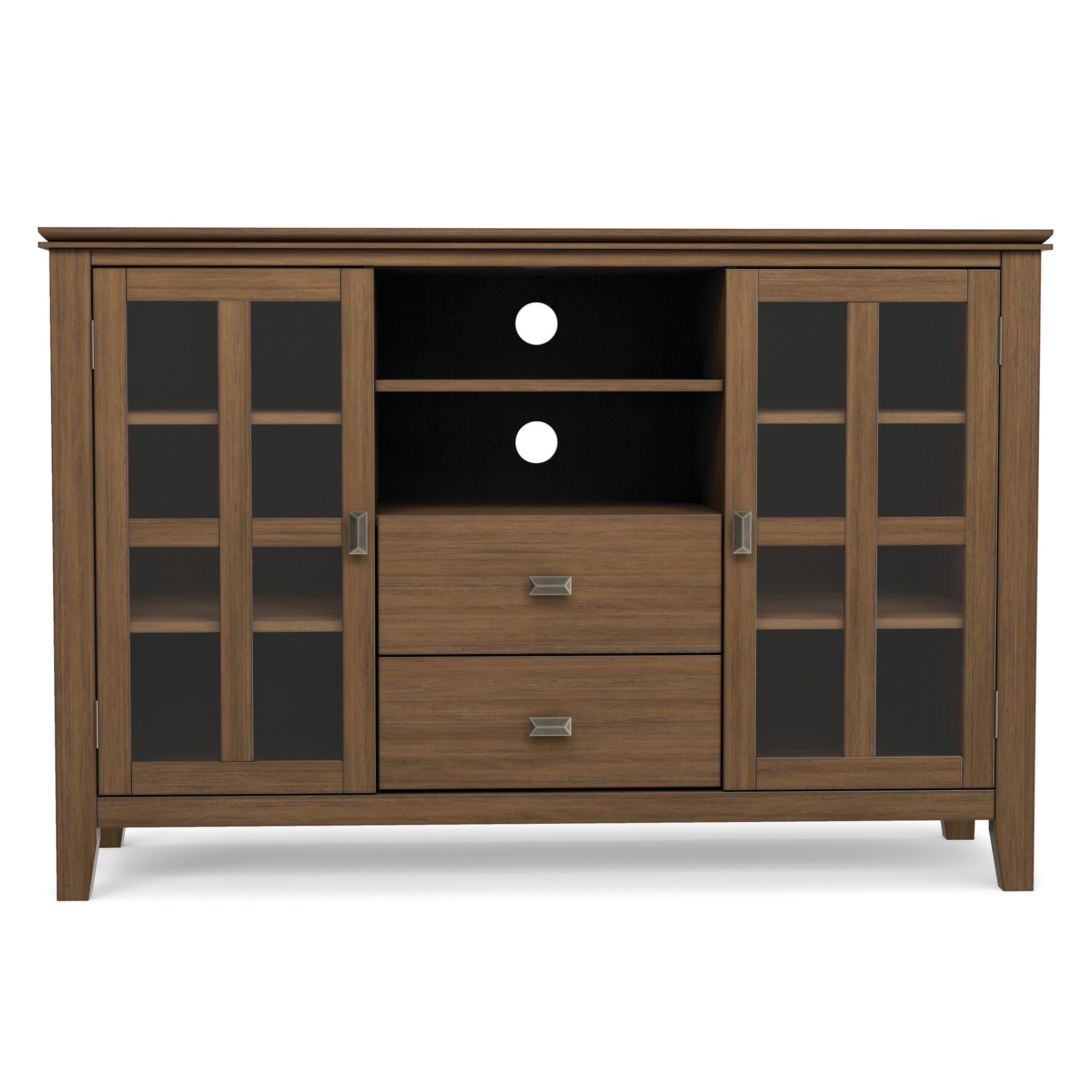 Artisan - Tall TV Media Stand - Rustic Natural Aged Brown