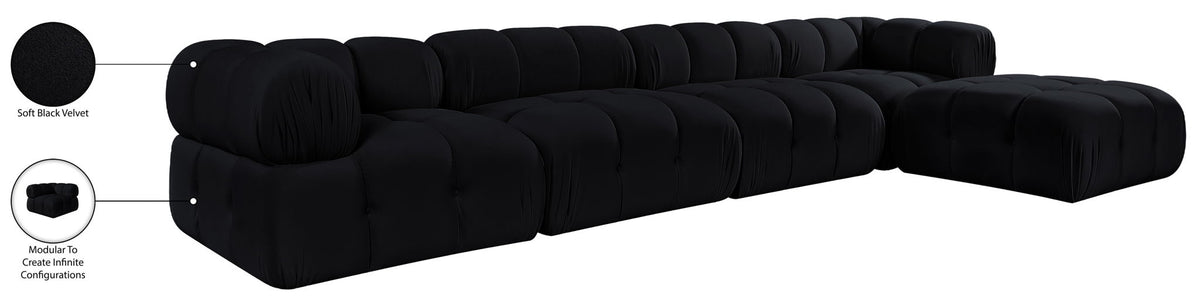 Orin - Fabric Velvet 5 Piece Modular Sectional