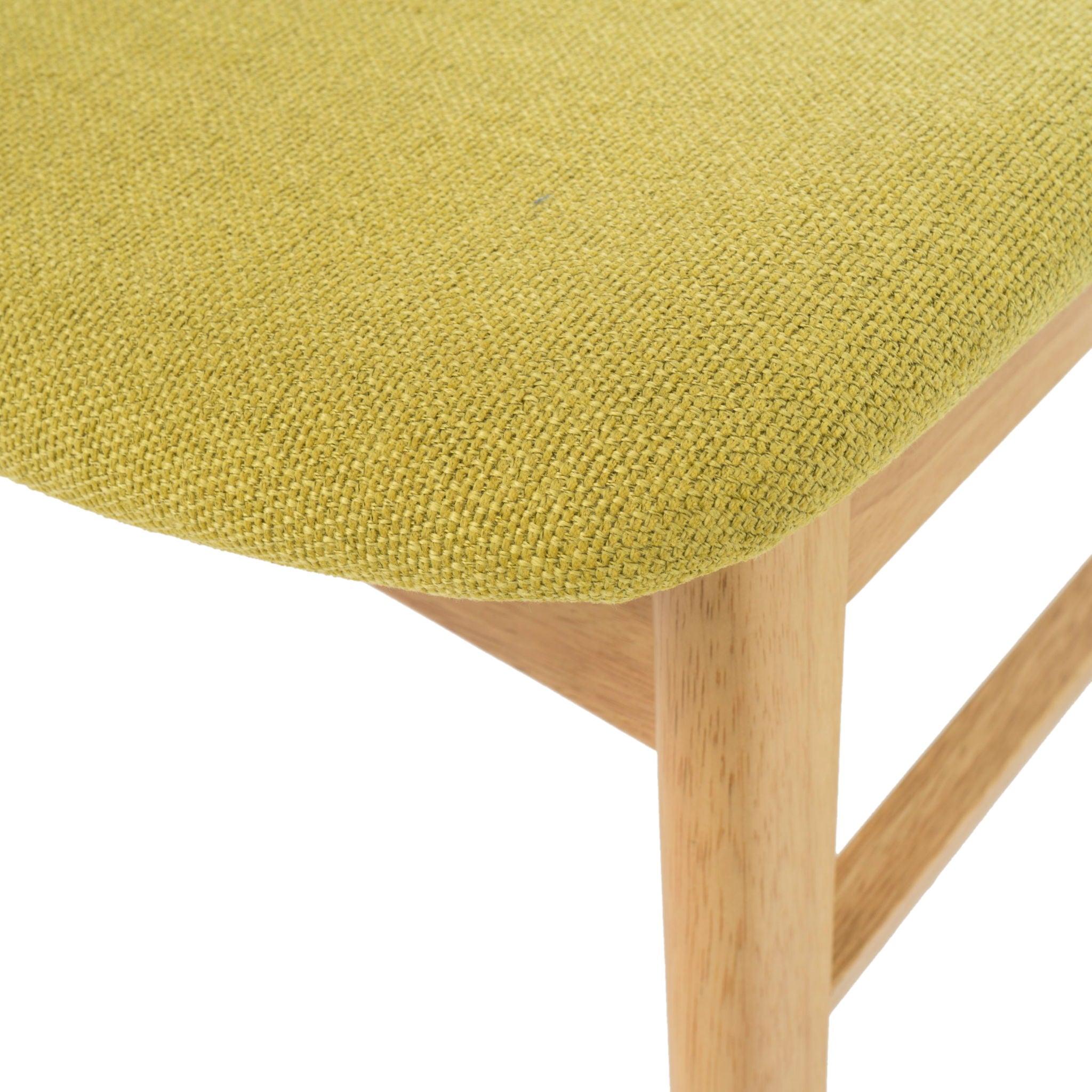 Contemporary Fabric Dining Chair With Wood And Sleek Design - Green