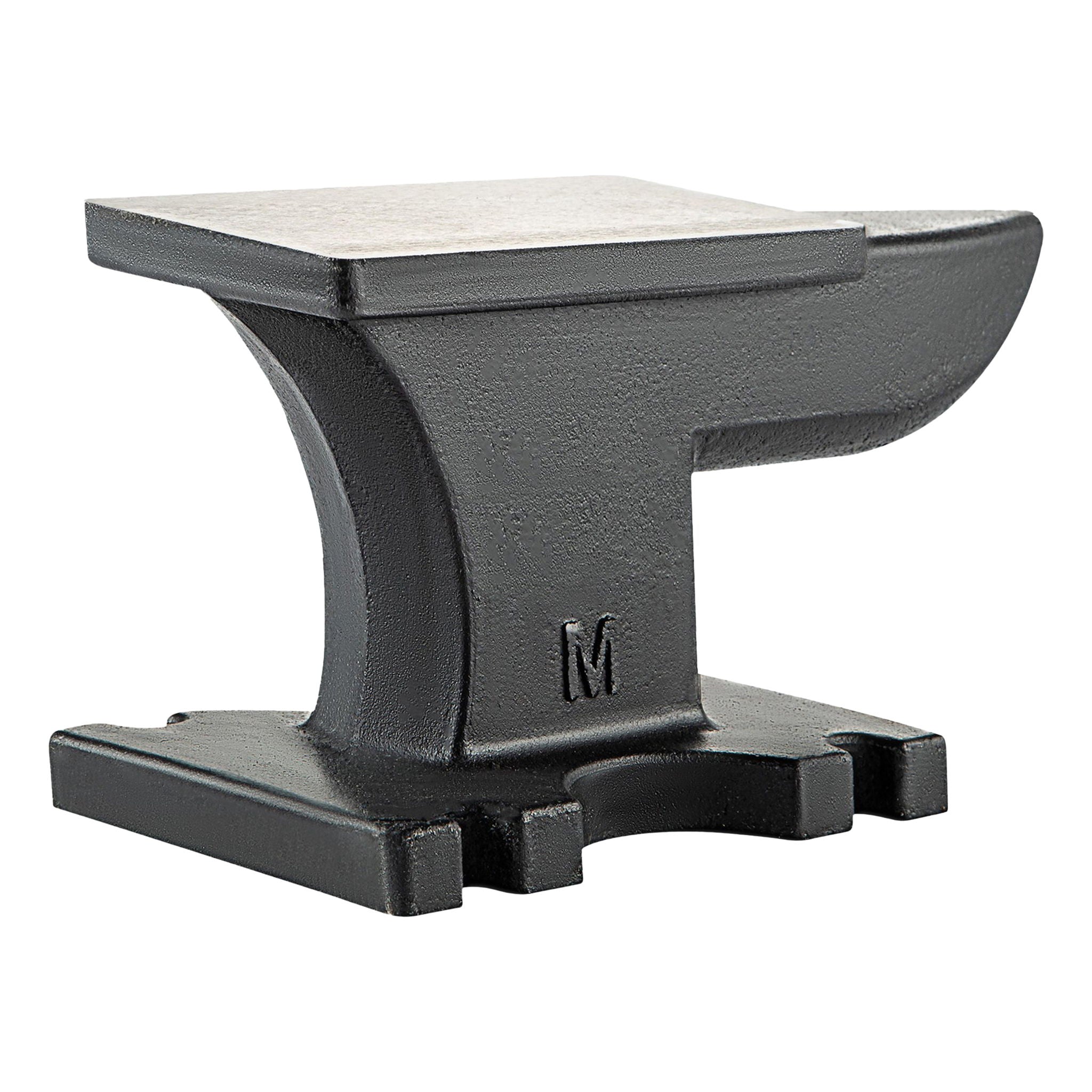 22 Lbs Single Horn Anvilб Counterop And Stable Base, Round Horn - Black
