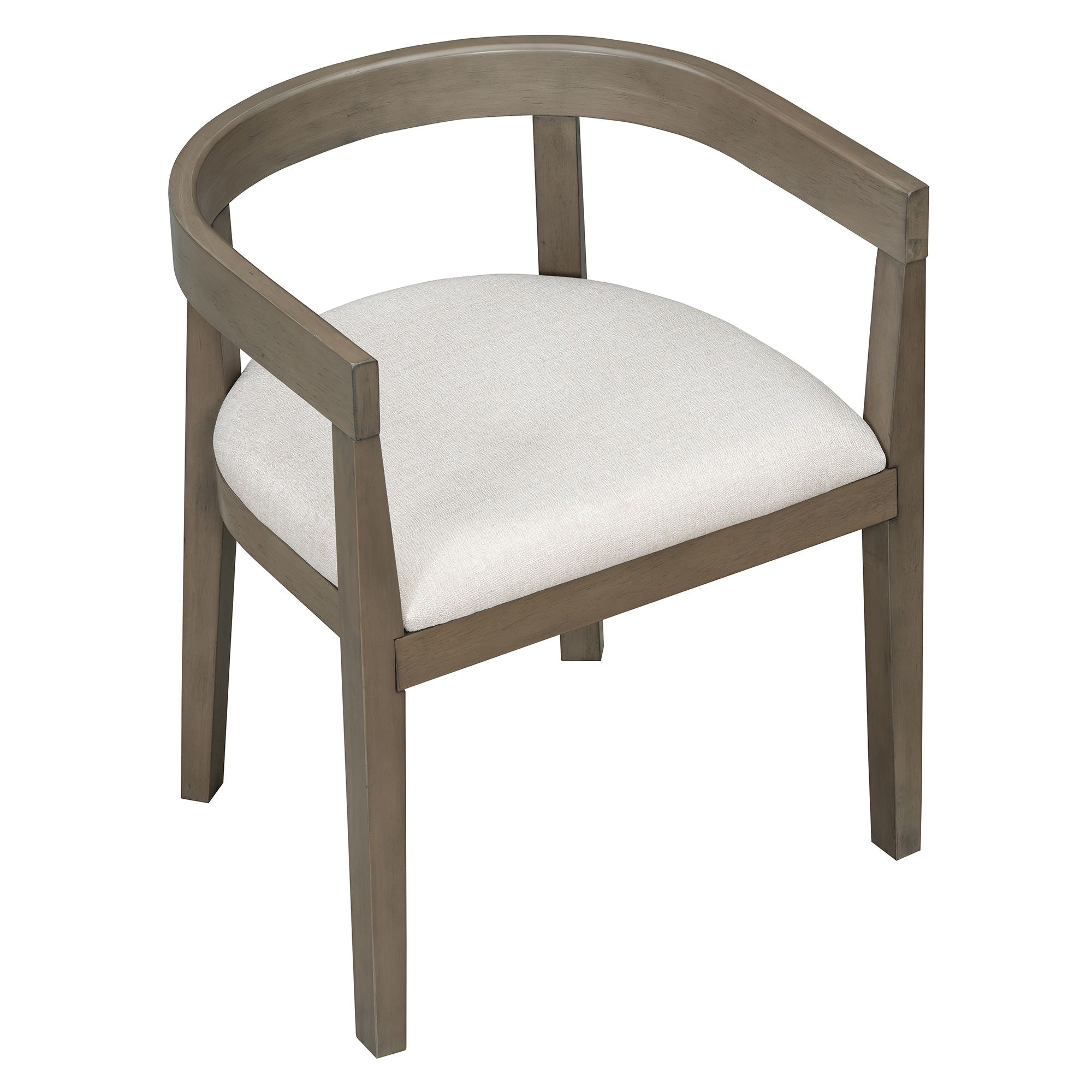 Rectangular Dining Table Set For 6 With Upholstered Barrel Back Chairs
