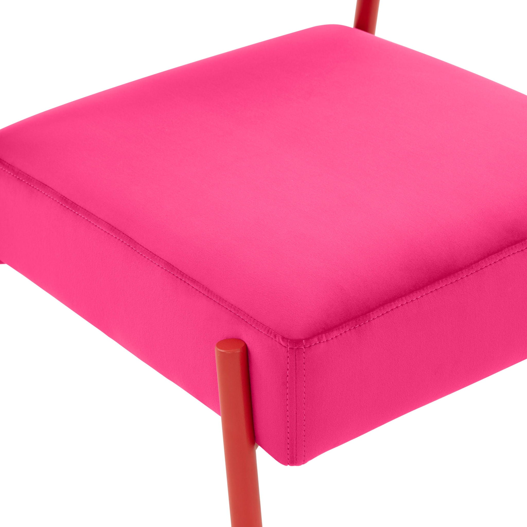 Jolene - Velvet Dining Chair (Set of 2) - Hot Pink