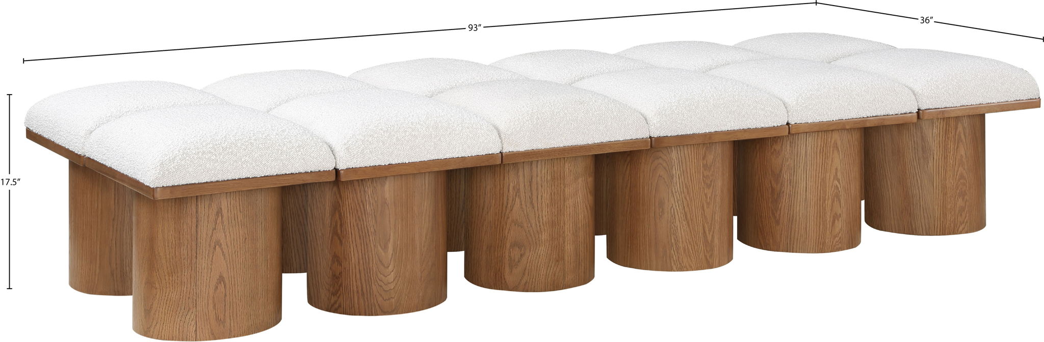 Pavilion - 12 Piece Modular Bench With Brown Base