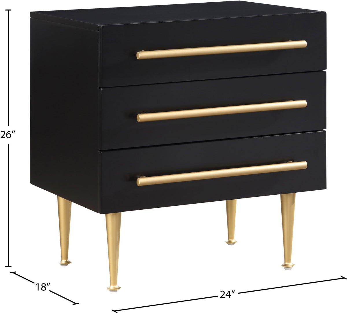 Marisol - Night Stand - Black