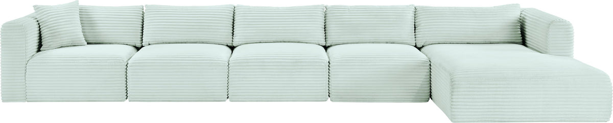 Shaggy - 5 Piece Modular Sectional With Chaise