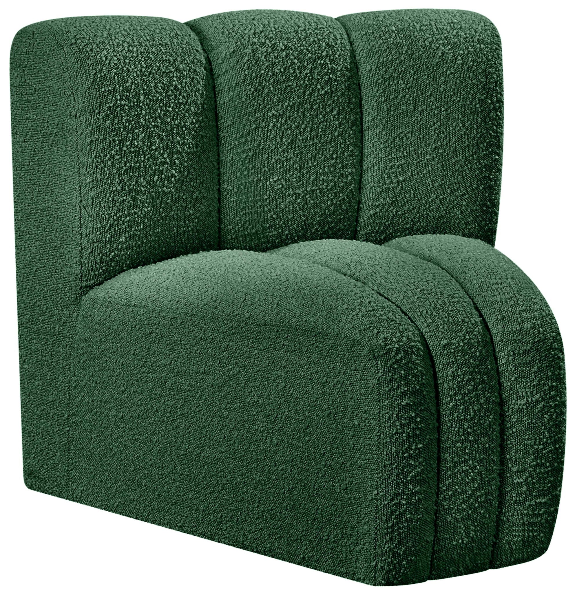 Arc - Boucle Fabric Curved Corner Chair