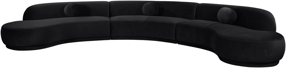 Avra - 177.5" Velvet Performance Fabric Upholstered Sectional