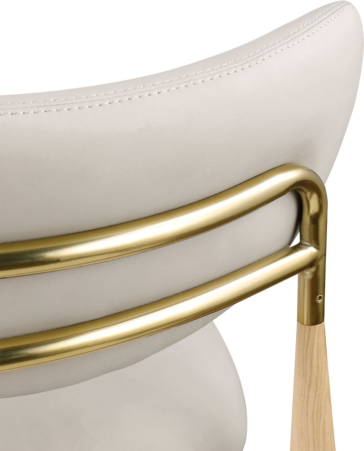 Ronda - Vegan Leather Upholstered Dining Side Chair - Natural Legs
