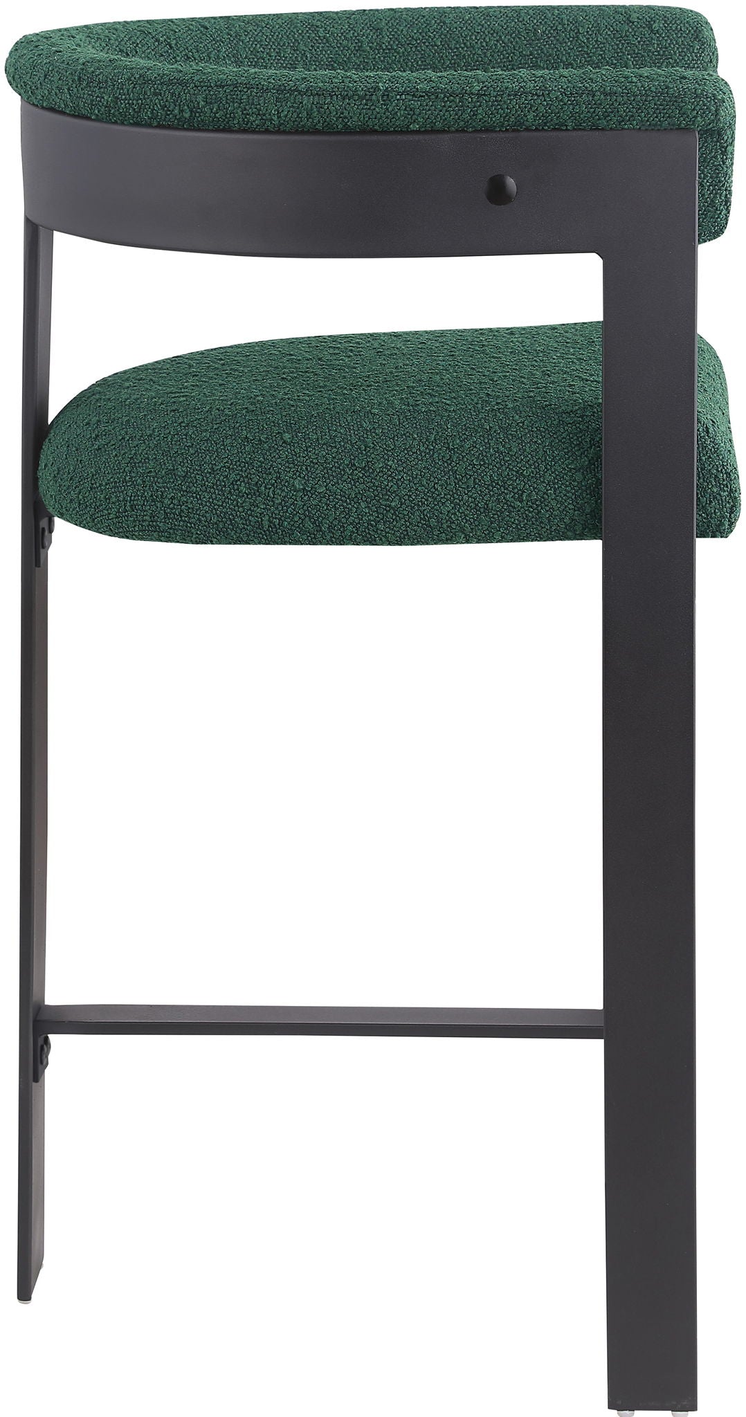 Romeo - Boucle Counter Stool With Black Base (Set of 2)