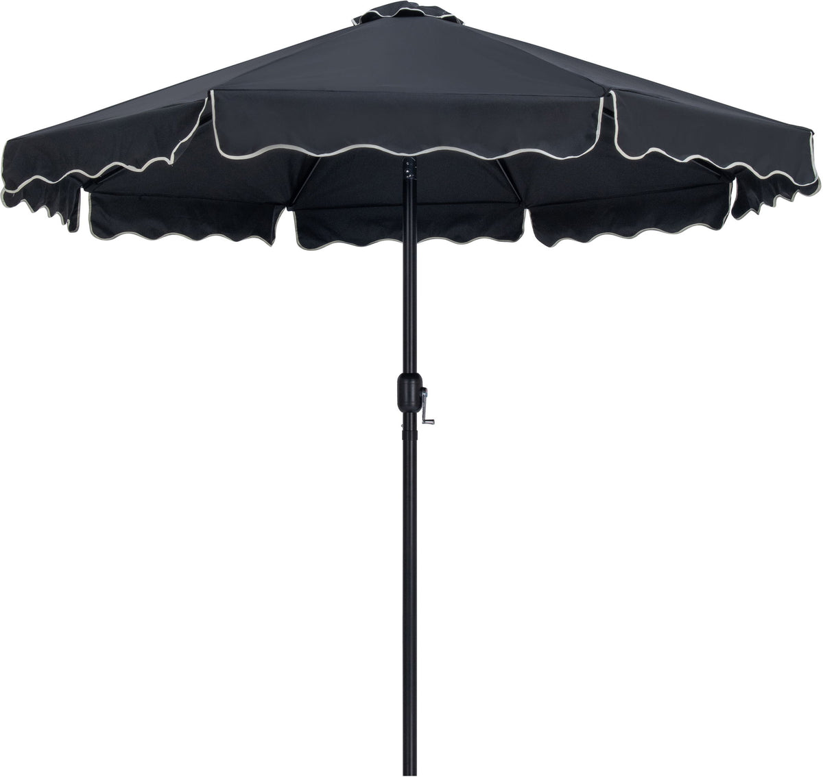Amalfi - Patio Umbrella - White Base / Black Pole