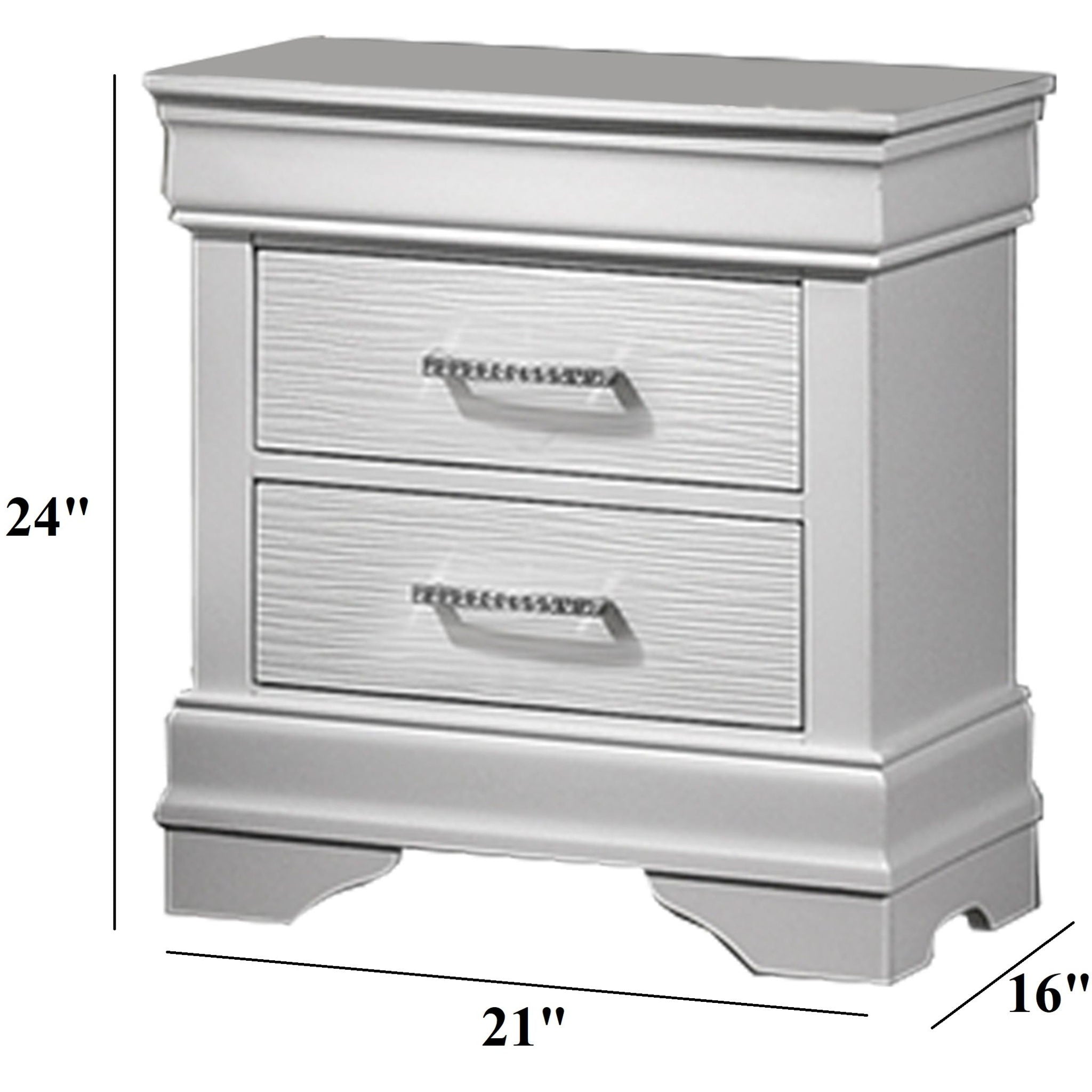 Nightstand With Drawers - White