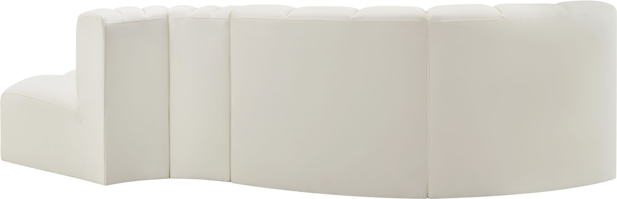 Arc - Faux Leather 4 Piece L-Shaped Modular Sofa
