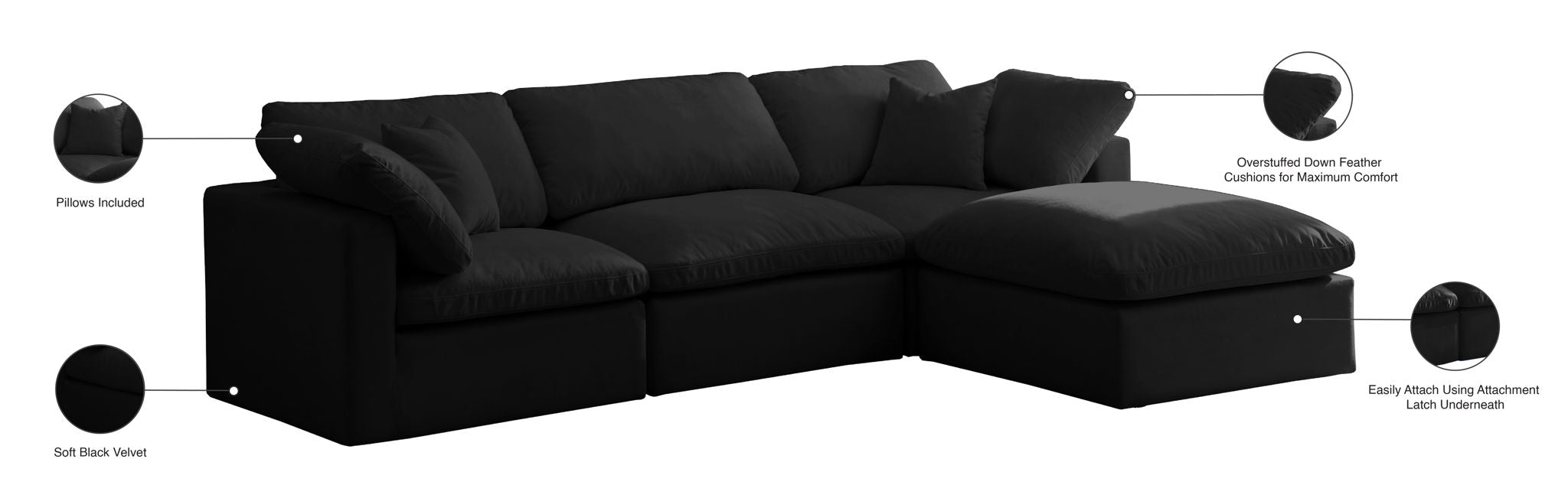 Plush - 5 Piece Modular Sectional