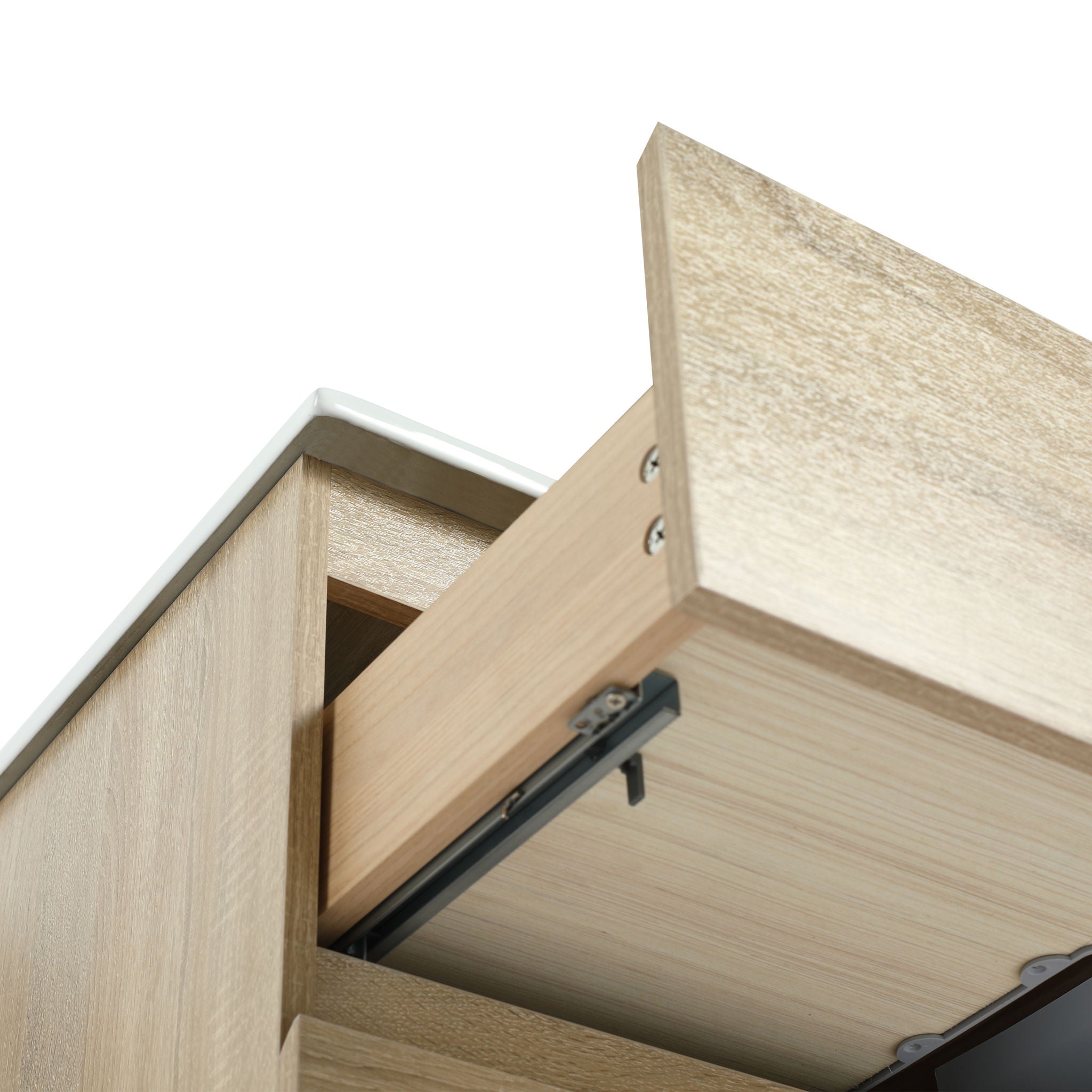 Wall Mounted Bathroom Vanity & Sink, 2 Soft Close Drawers