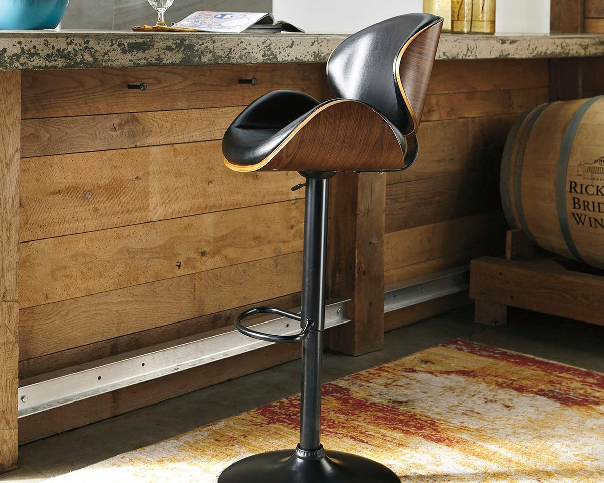 Bellatier - Tall UPH Swivel Barstool - Brown