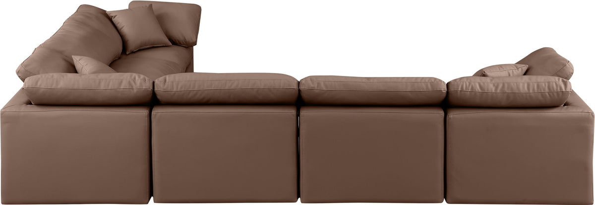 Indulge - Faux Leather 6 Piece Modular Corner Sectional