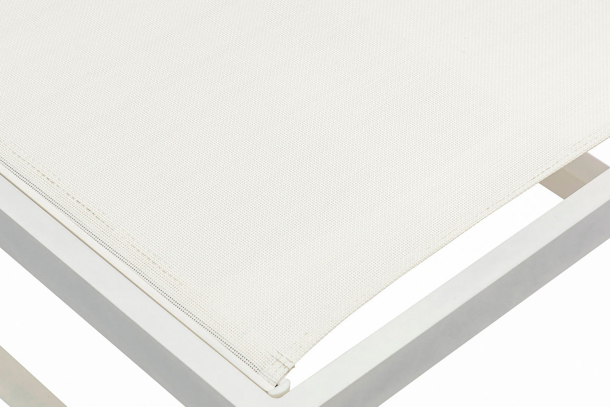 Maldives - Water Resistant Outdoor Patio Adjustable Sun Chaise Lounge Chair With White Base