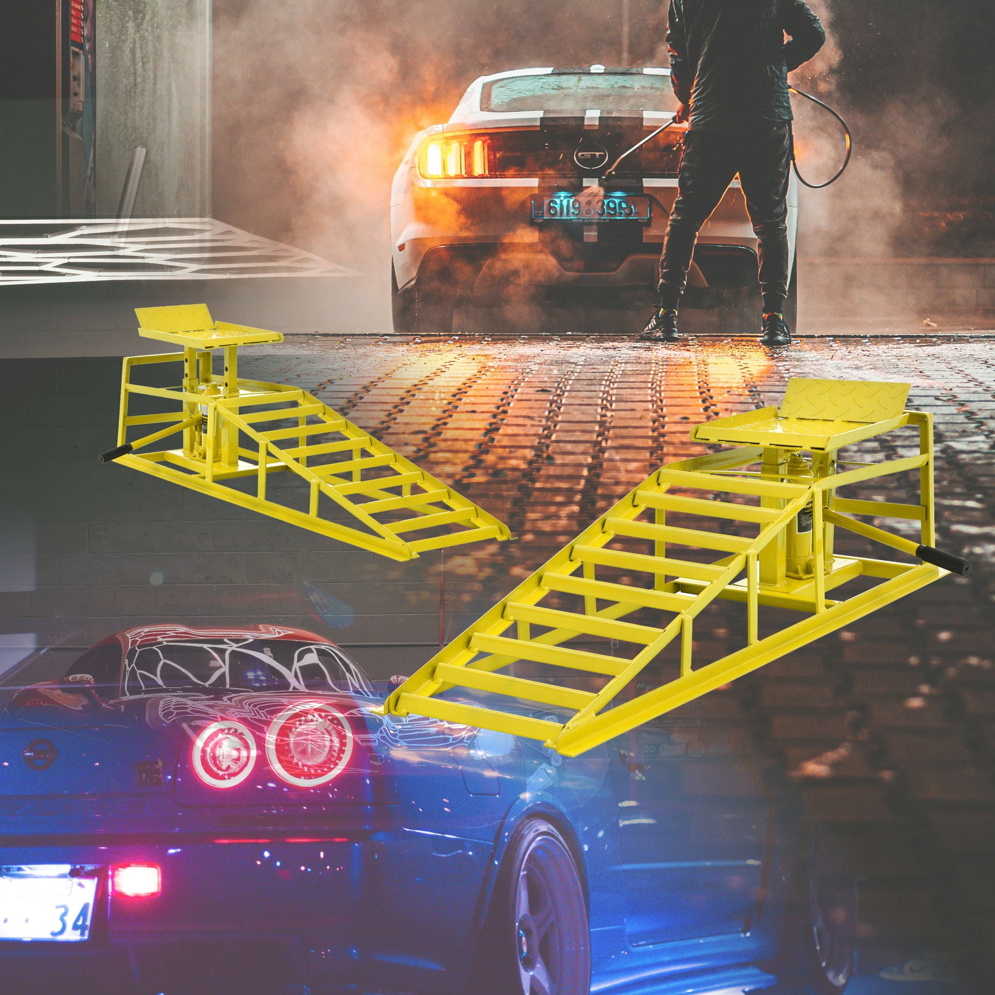 Suxidi - 5 Ton Auto Car Truck Service Ramps Lifts, Hydraulic Automotive Lift
