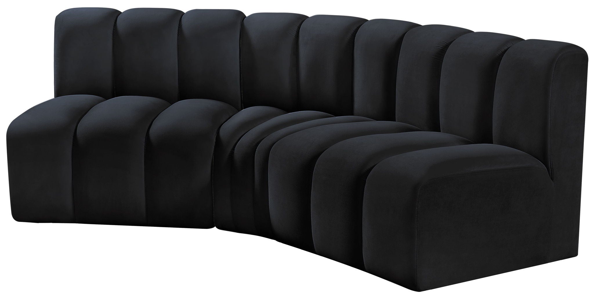 Arc - Velvet 3 Piece Modular Corner Sofa