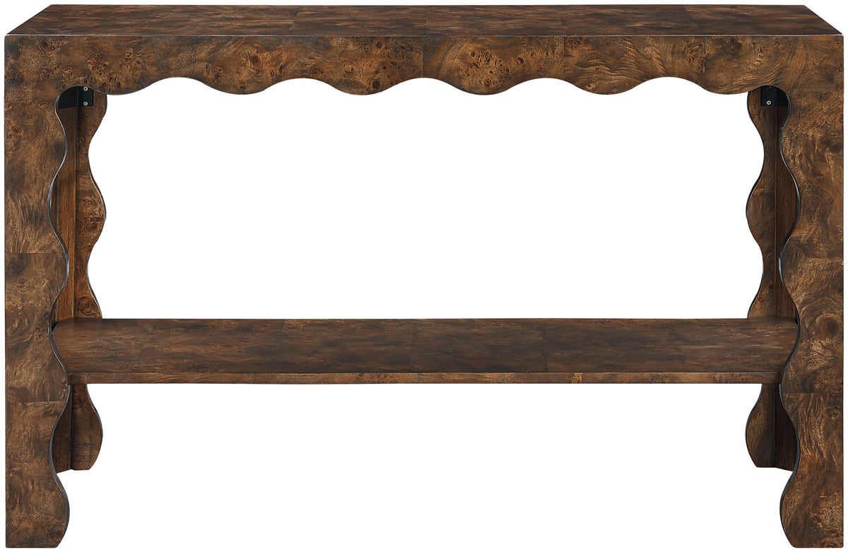 Vassa - Burl Veneer Console Table