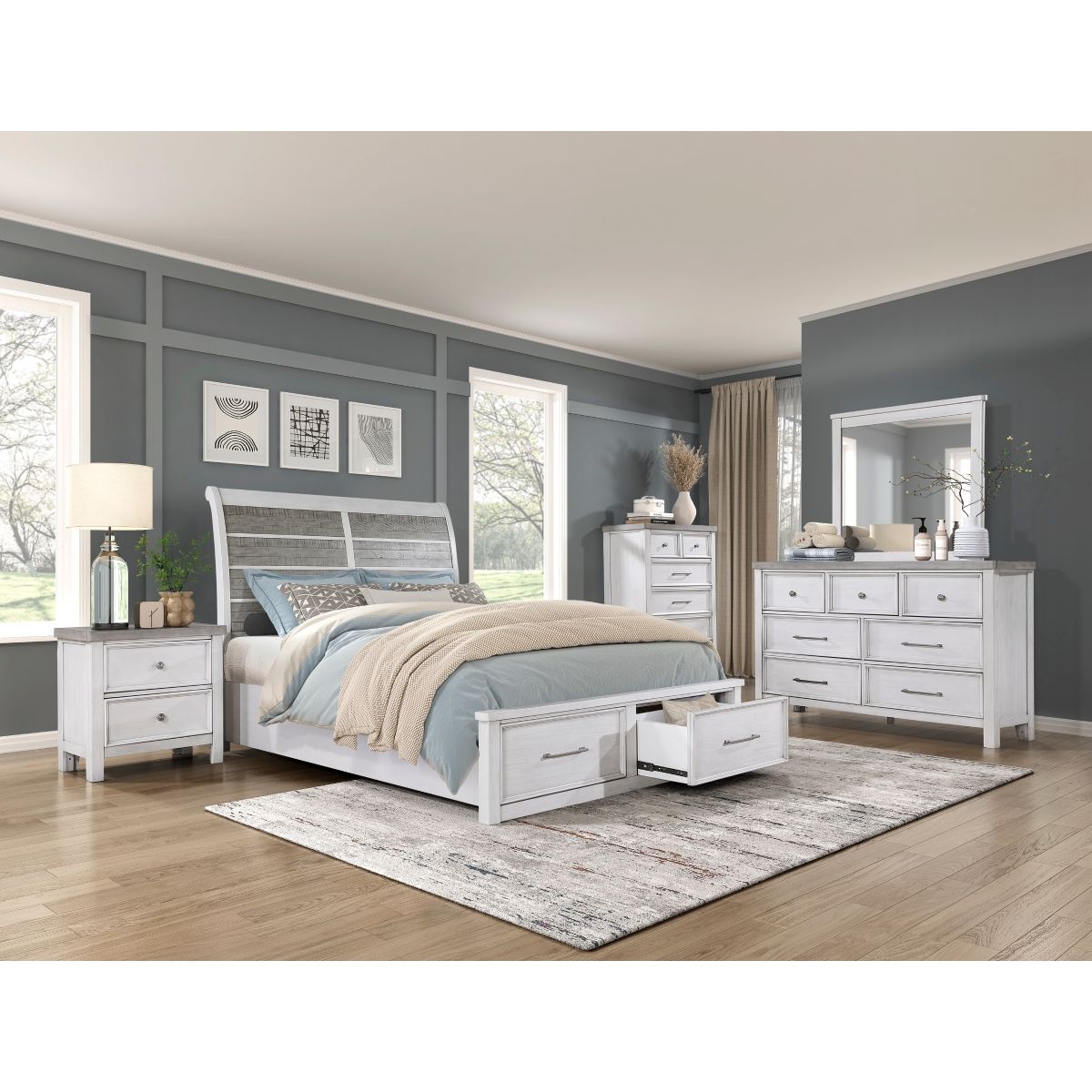 Ambrose - Platform Bed With Storage Footboard