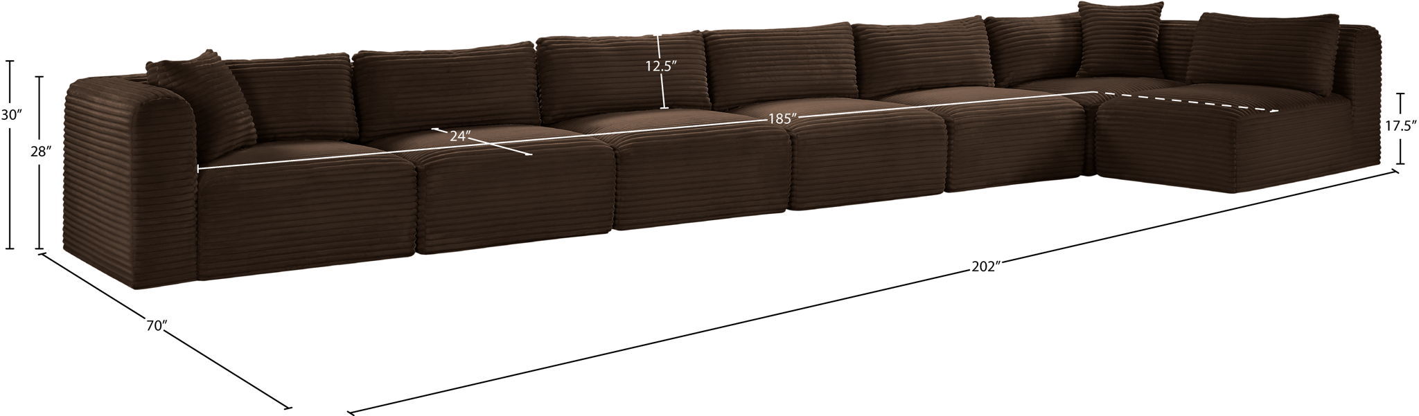Shaggy - 7 Piece Modular Sectional