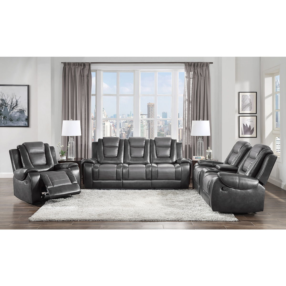 Briscoe - Double Glider Reclining Loveseat With Center Console