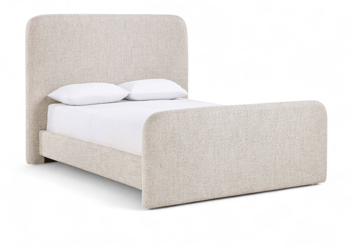 Fira - Linen Textured Fabric Upholstered Bed