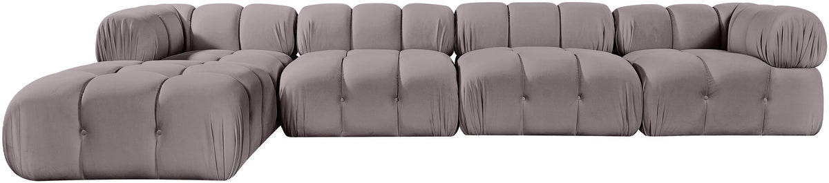 Orin - Fabric Velvet 5 Piece Modular Sectional